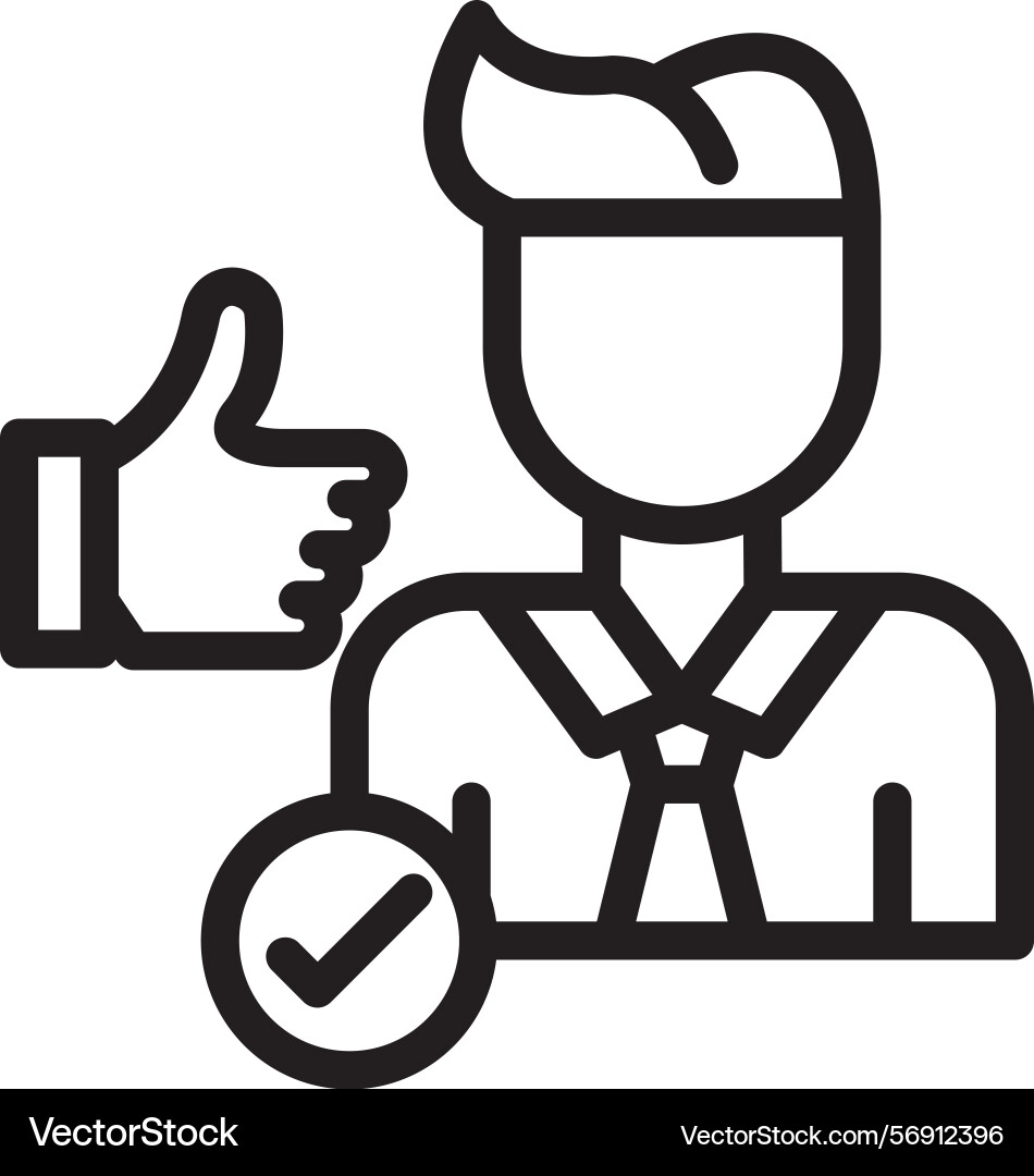 Performance review linear style icon design vector image