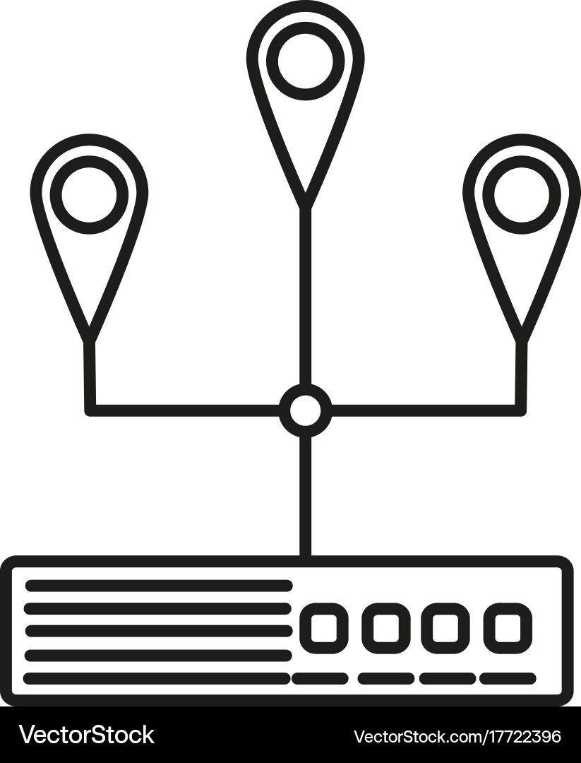 Server location icon Vector Image