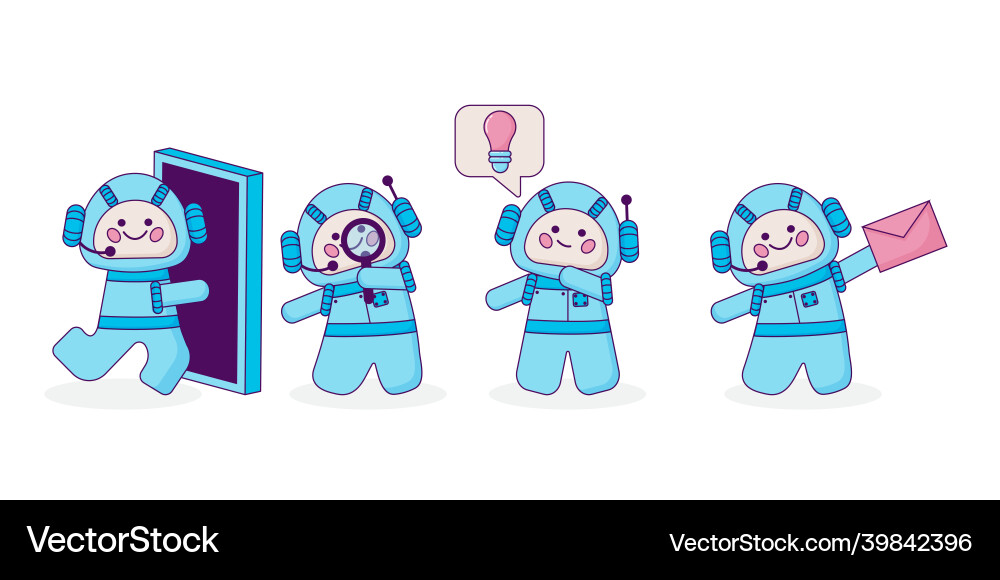 Set chat bot icon virtual assistant for website Set chat bot icon virtual assistant for website vector image