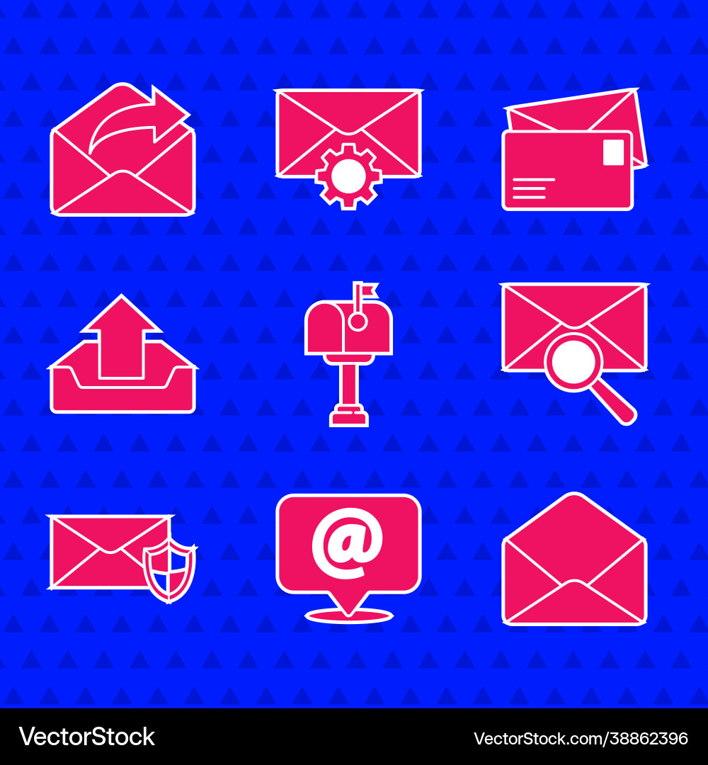 Set mail box and e-mail on speech bubble Set mail box and e-mail on speech bubble vector image