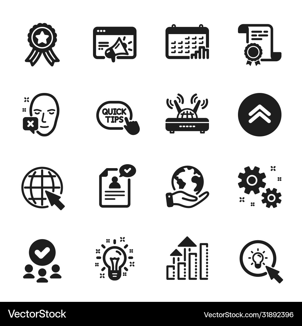Set science icons such as quick tips wifi Set science icons such as quick tips wifi vector image