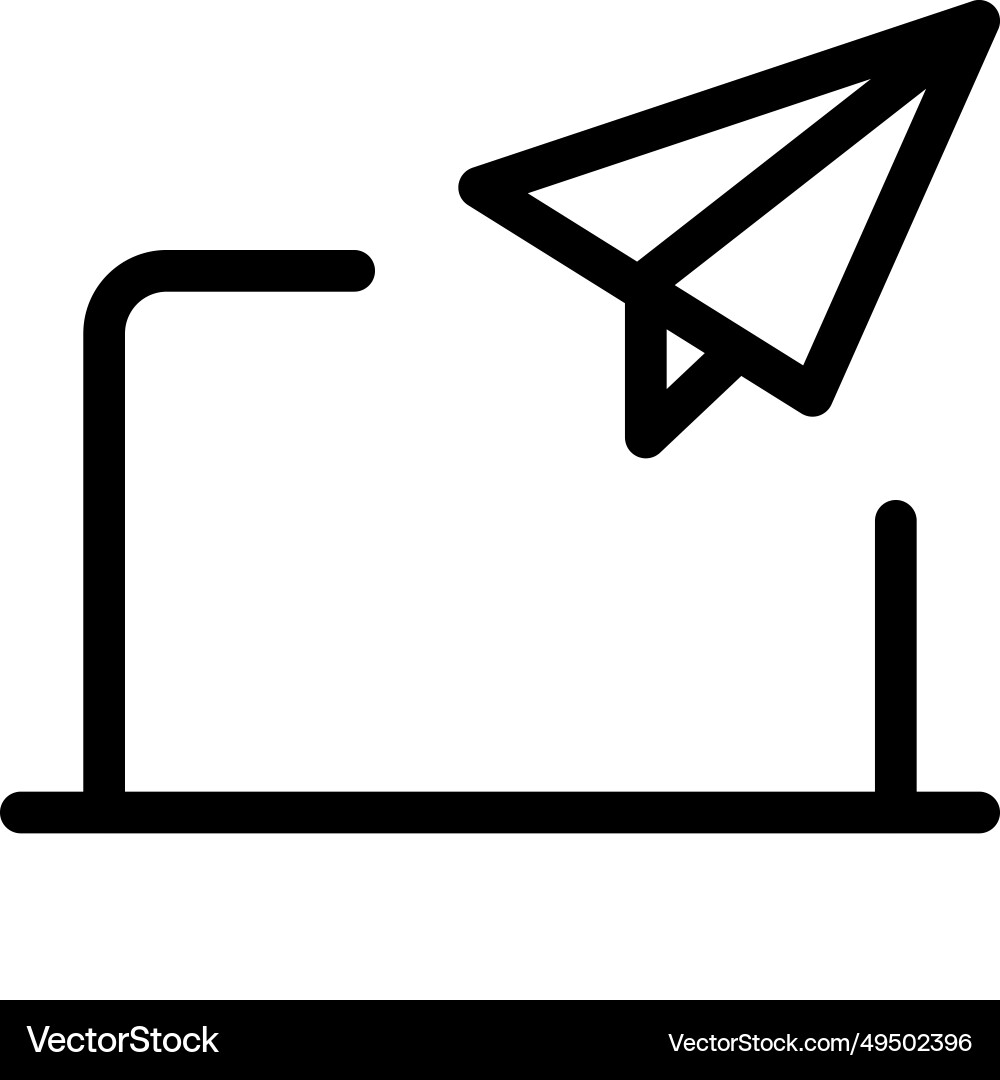 Using laptop to send an email or message Vector Image