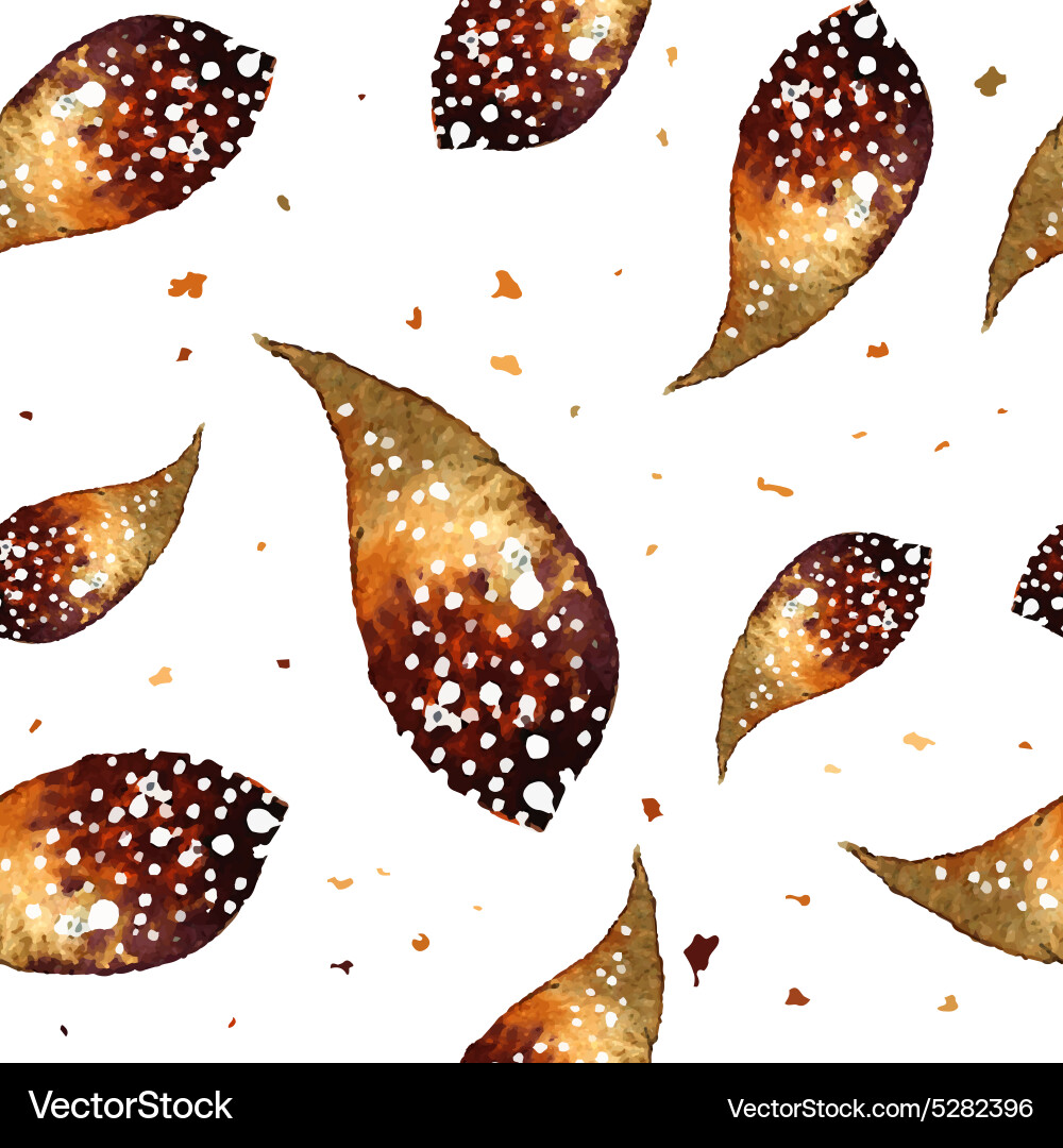 Watercolor seamless pattern with feathers Vector Image