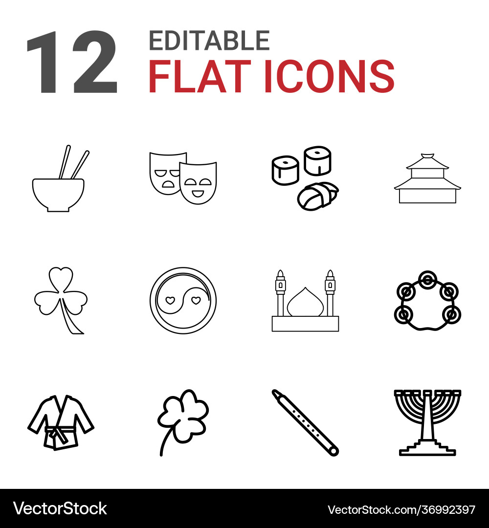 12 Kultursymbole 12 Kultursymbole vektorbild