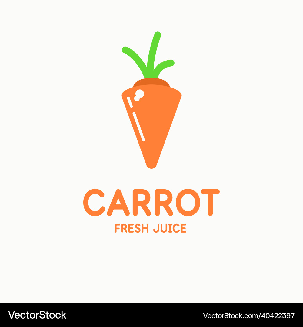 A carrot in flat style isolated vector image