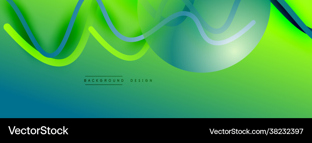 Abstract gradient background with wave line Vector Image