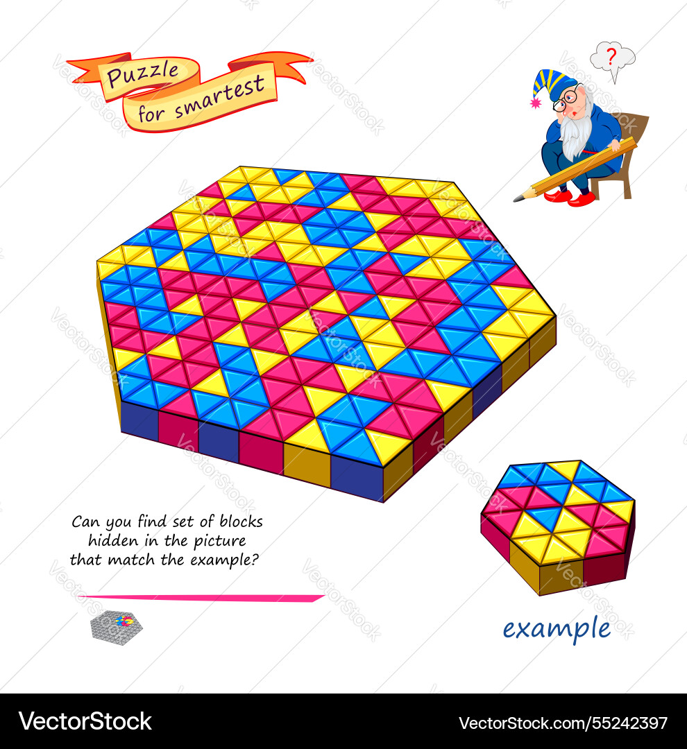 Can you find set of blocks hidden in the picture Can you find set of blocks hidden in the picture vector image
