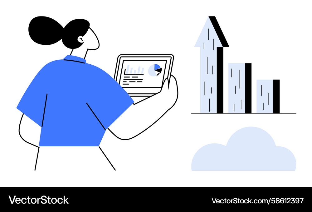 Data Analysis with Growth Graph Vector Image