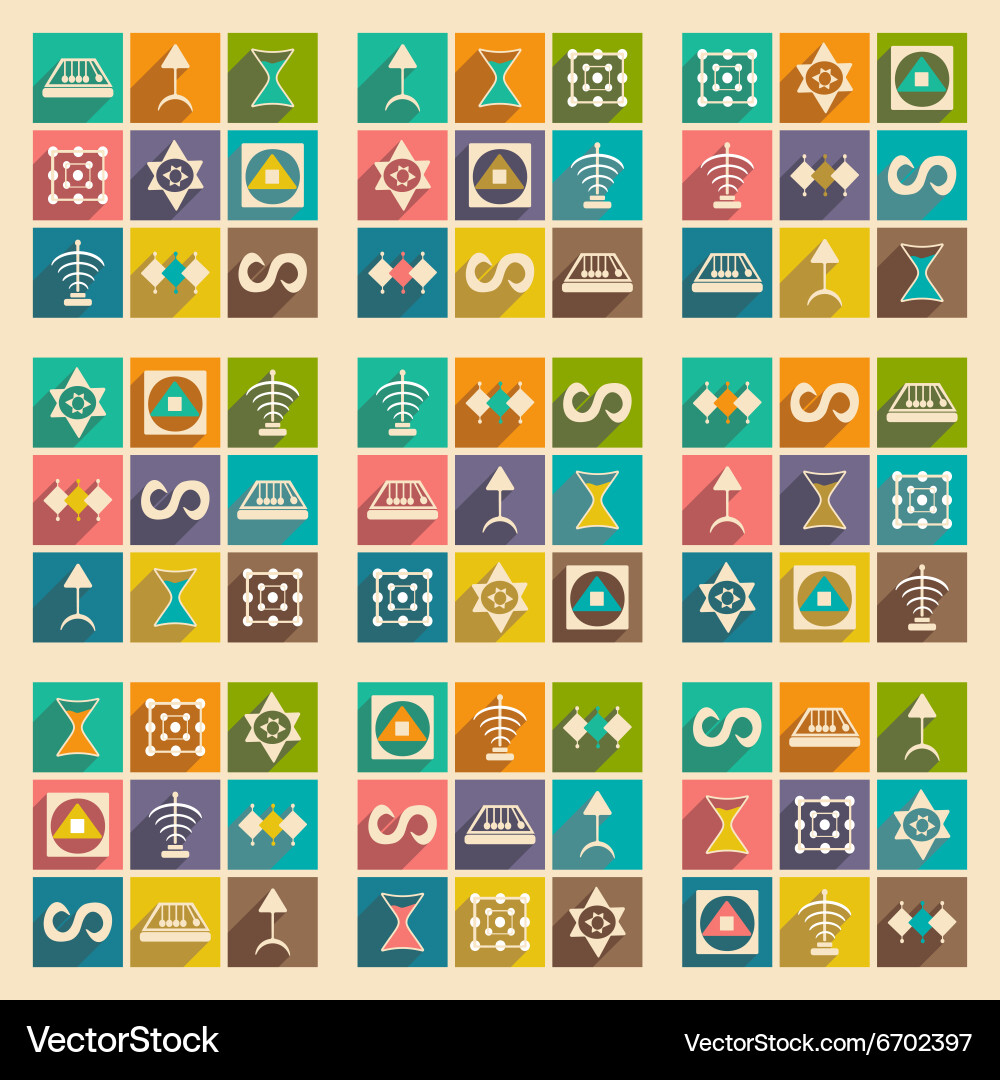 Flat with shadow concept and mobile application Vector Image