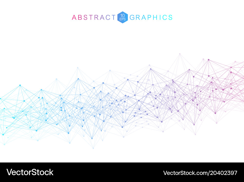 Geometric abstract background with connected line Vector Image