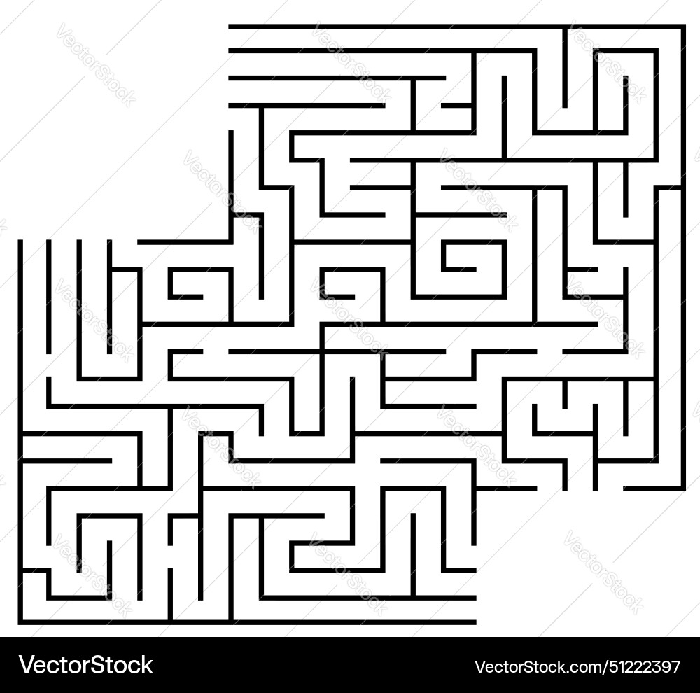 Maze labyrinth with entry and exit Vector Image
