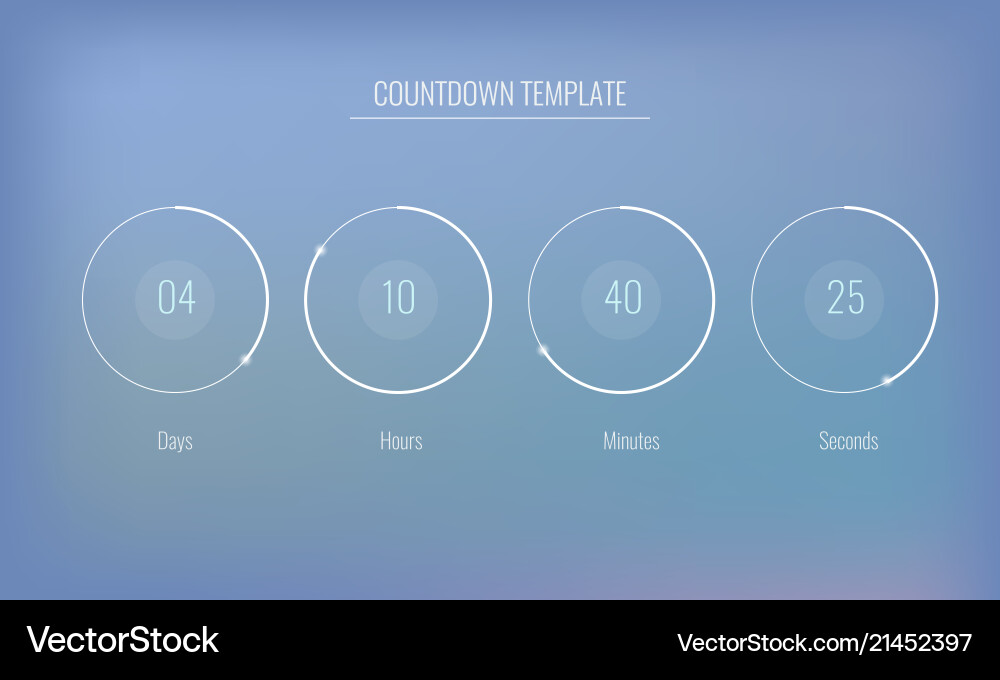 Part of the user interface clock countdown vector image