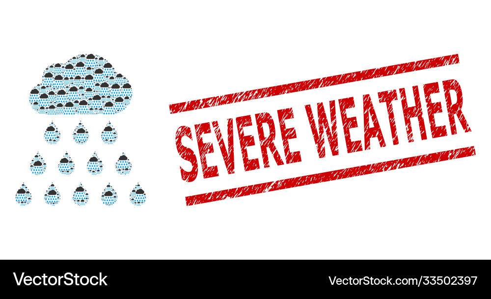 Rain cloud recursion composition Rain cloud recursion composition vector image