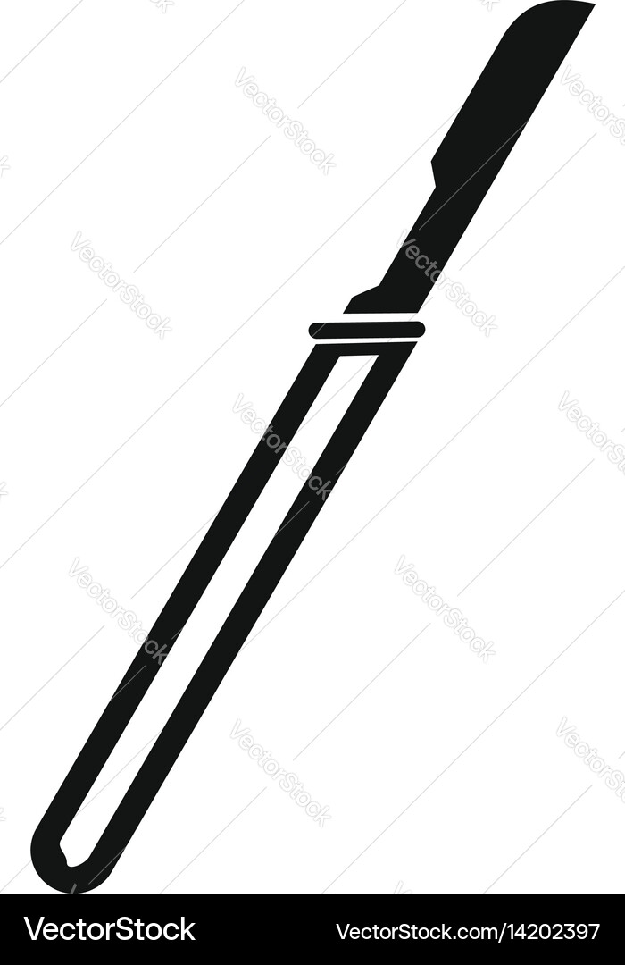 Scalpel icon simple style vector image