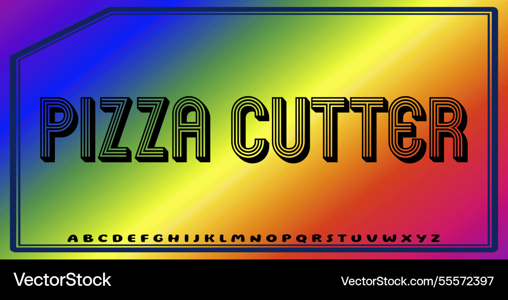 Text effects with editable colors and abstract vector image