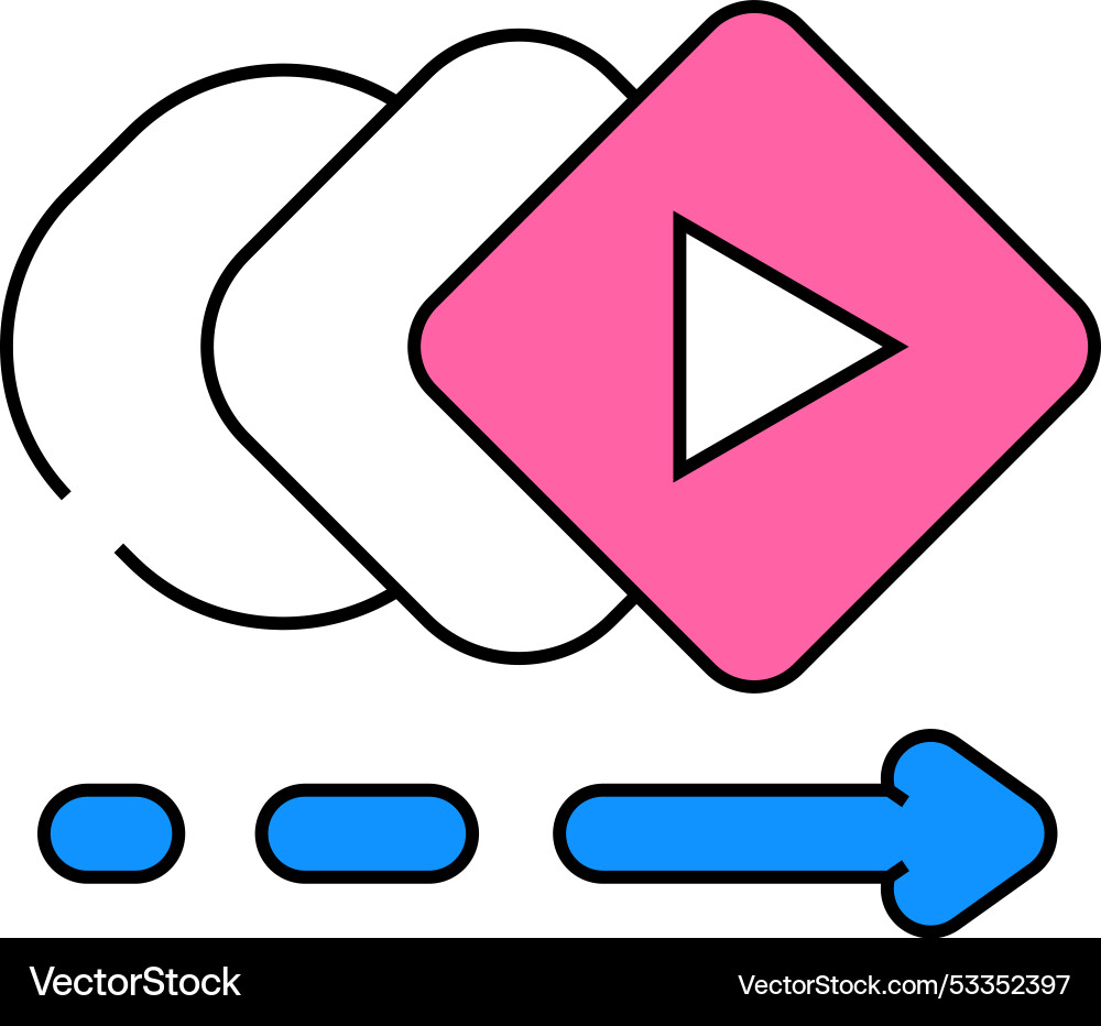 Ui animation ux design icon color vector image