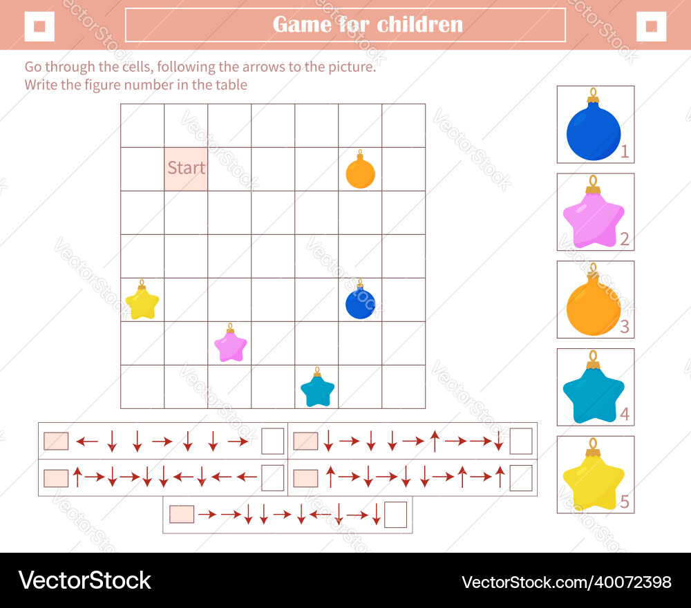 A game for children development of spatial A game for children development of spatial vector image
