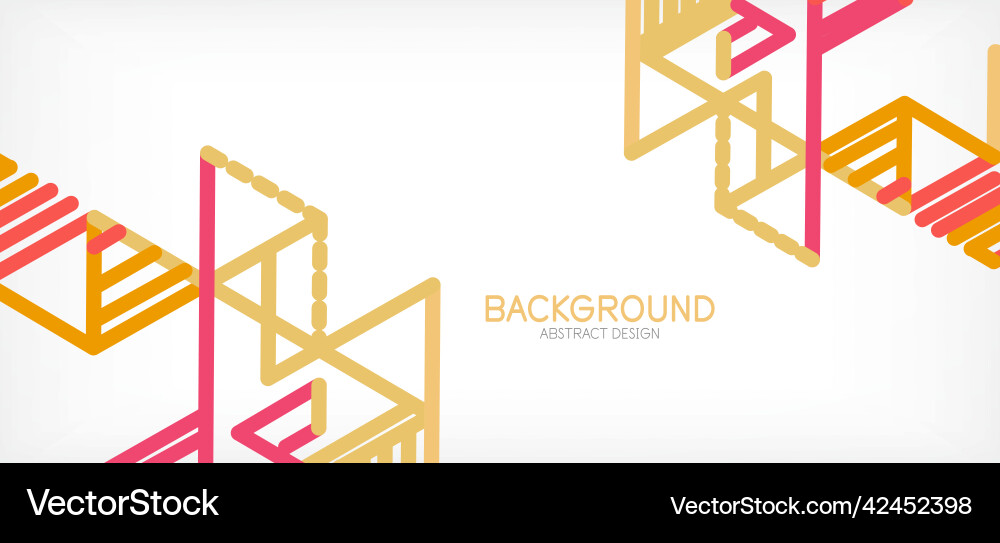 Abstract background color lines on white Vector Image