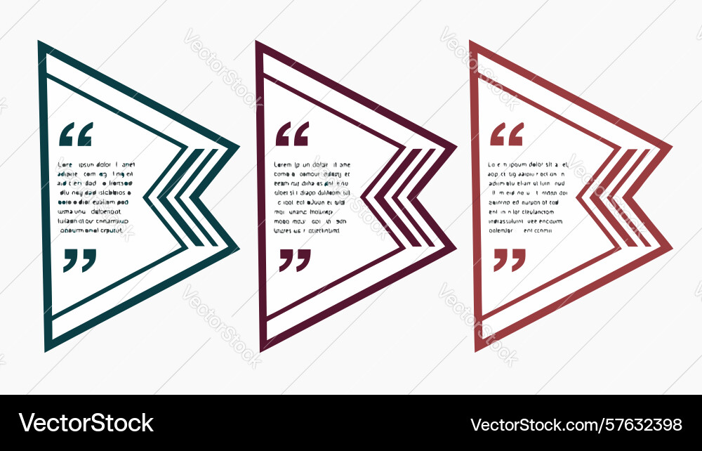 Angled quote boxes with speech marks modern vector image