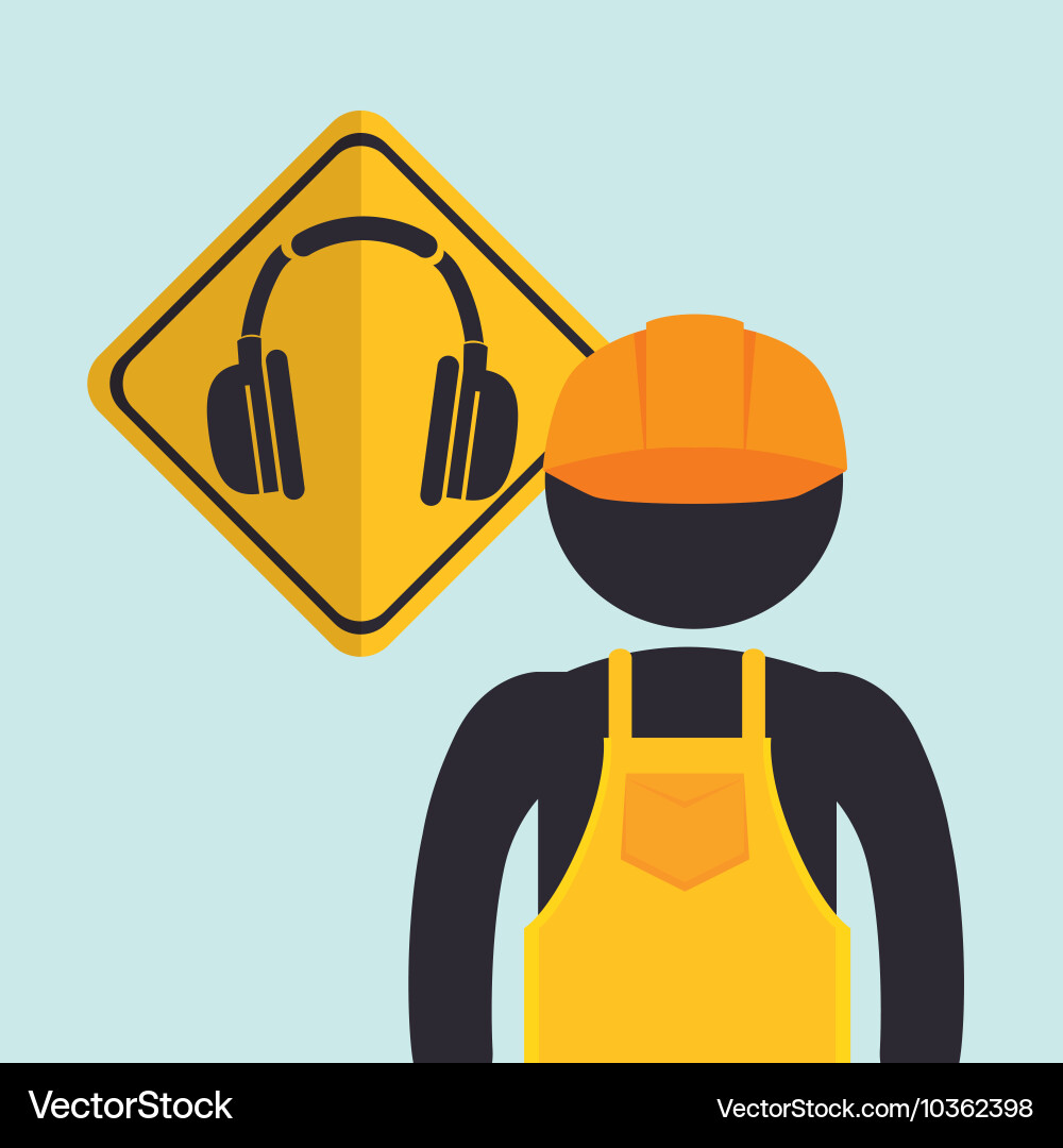 Avatar worker protection tool vector image