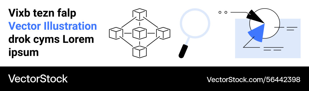 Blockchain structure and data analytics Blockchain structure and data analytics vector image