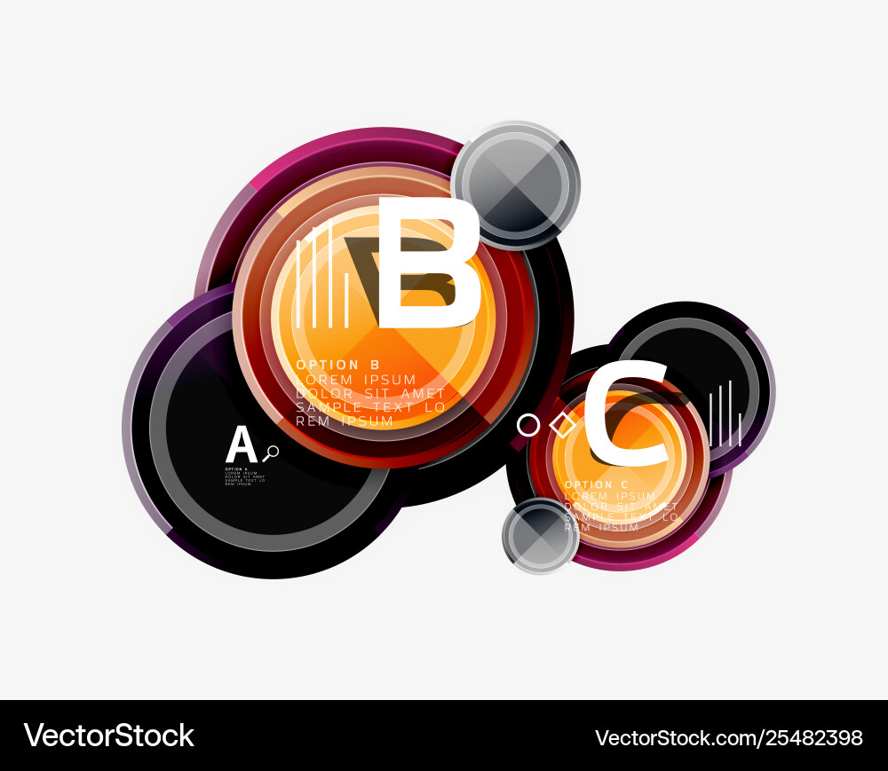 Circular pattern abstract circles composition Vector Image
