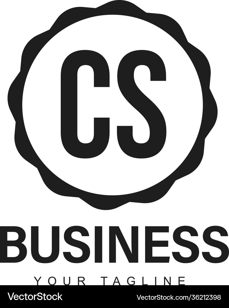 Cs initial a logo design with abstract style Cs initial a logo design with abstract style vector image