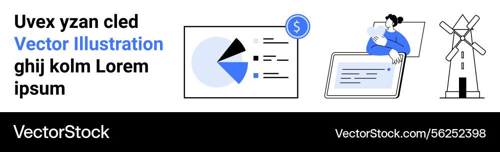 Data analysis with graphs user interaction Vector Image