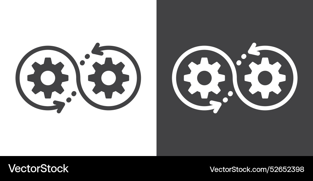 Devops icon thin line set Devops icon thin line set vector image