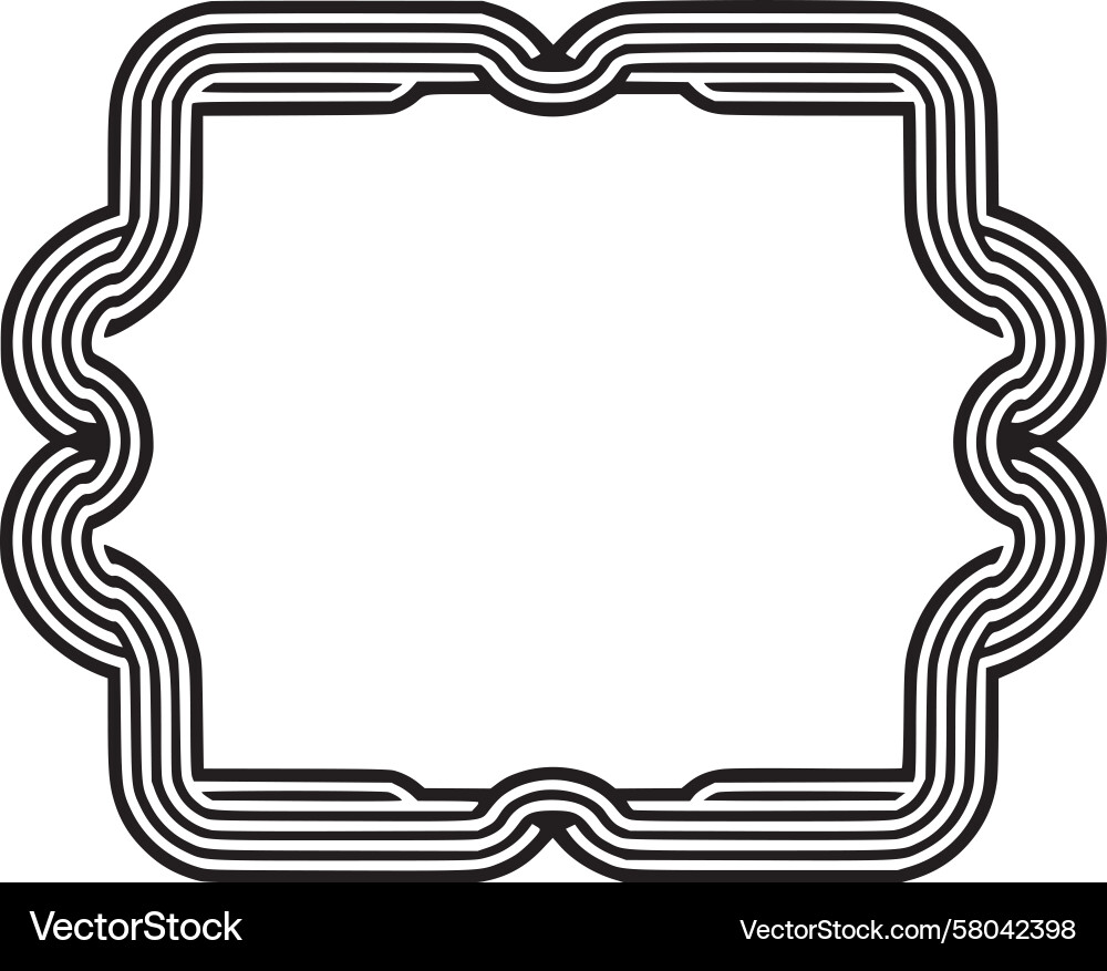 Dynamic Wave Frame Vector Image
