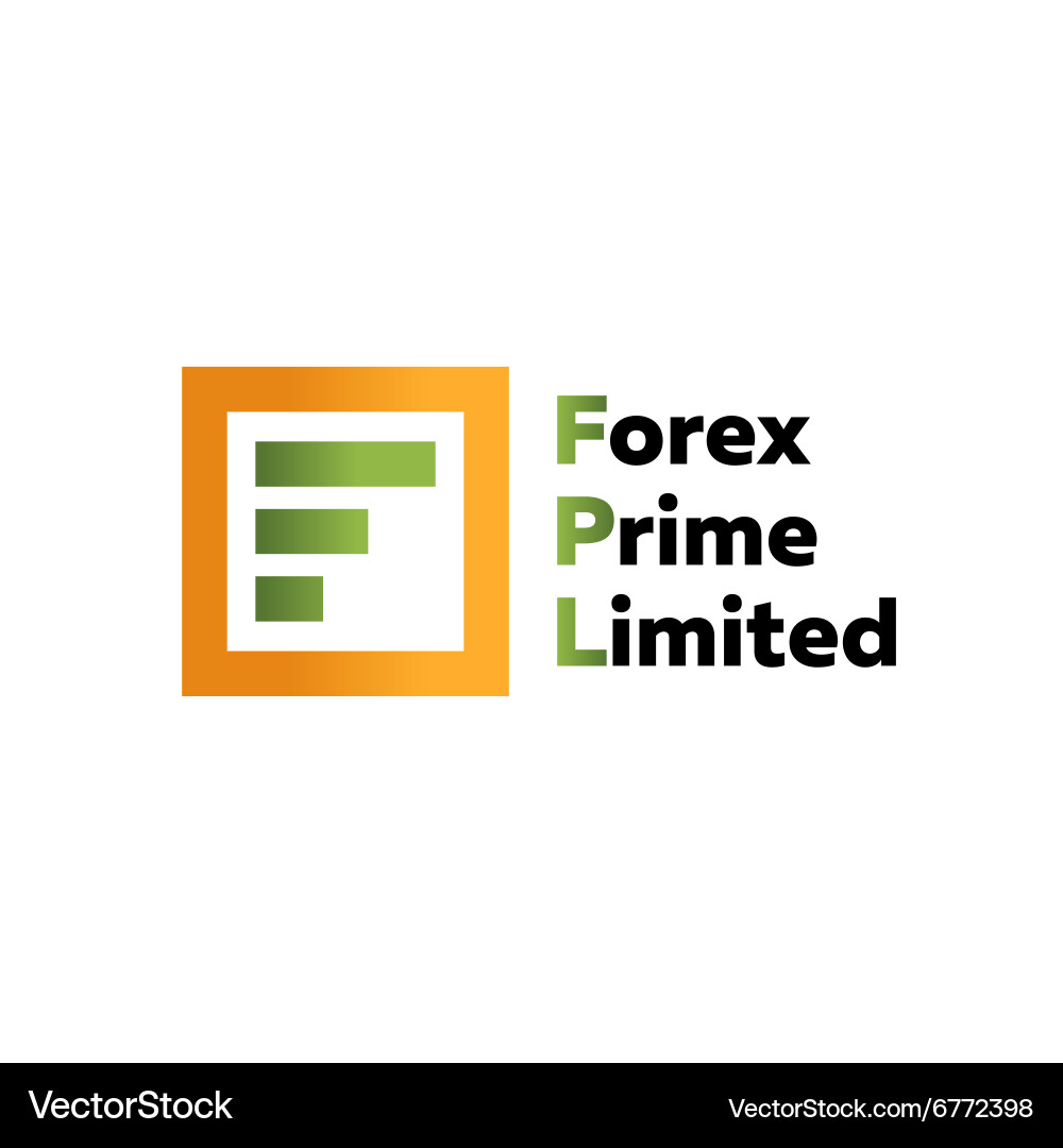 F letter forex trending quality business logo Vector Image