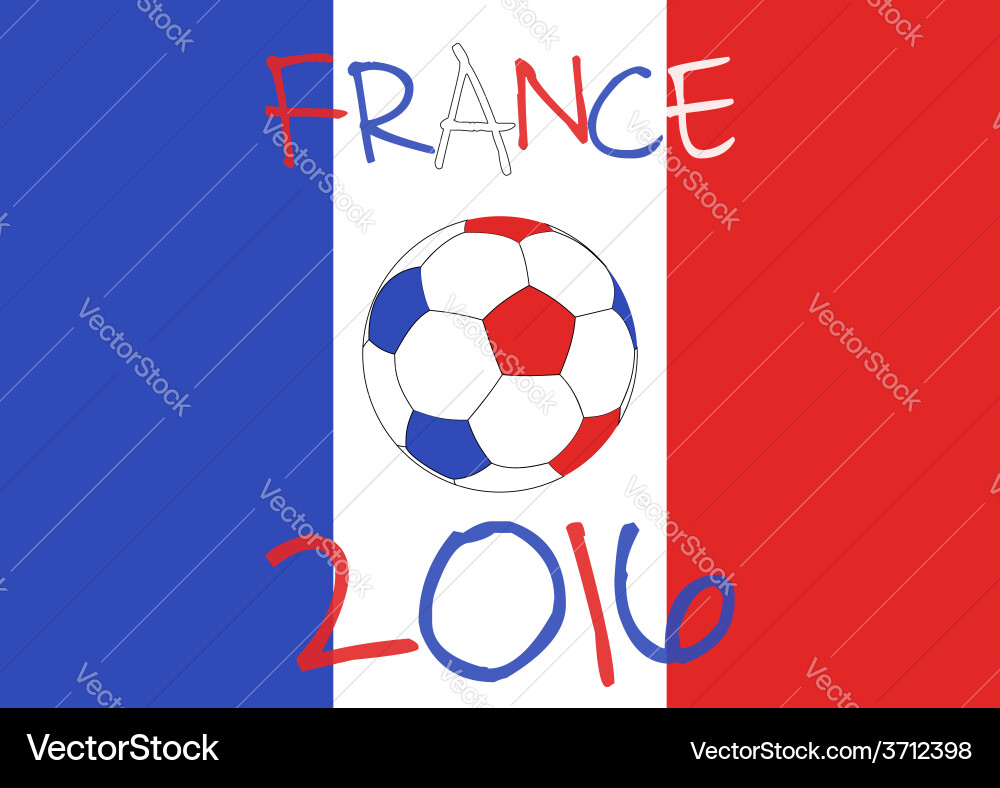 Frankreich 2016 Fußball Poster Land Symbol vektorbild