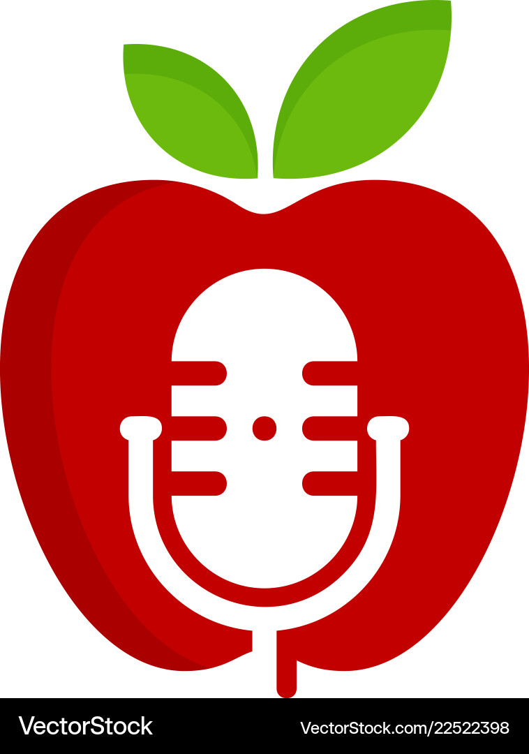 Fruit Podcast Icon - Fresh & Vibrant Vector Image