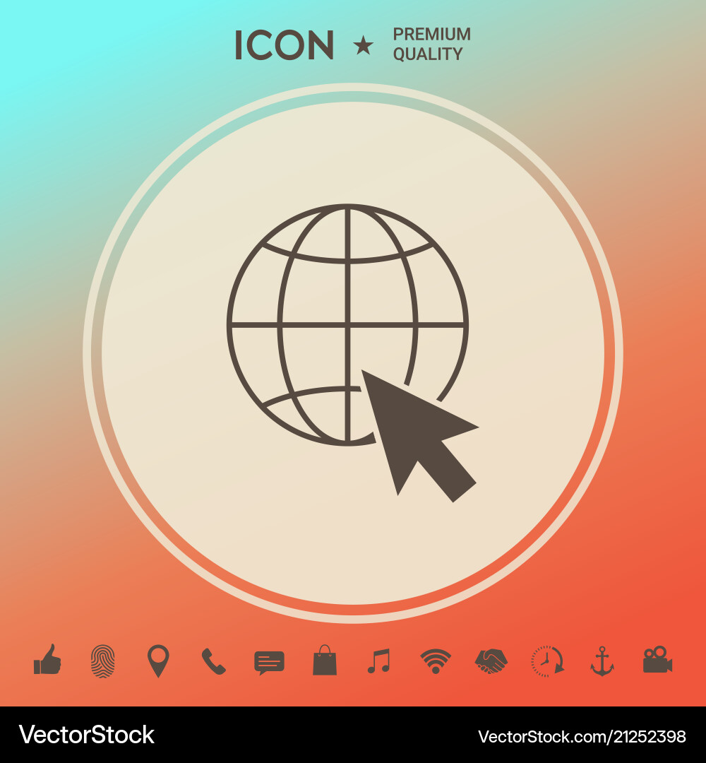 Go to web internet icon Go to web internet icon vector image