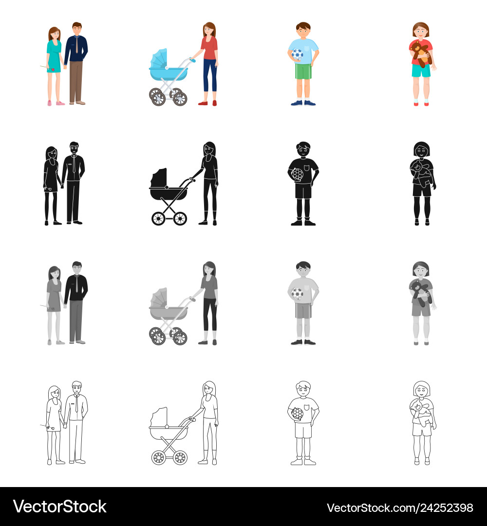Isolated object of character and avatar symbol vector image