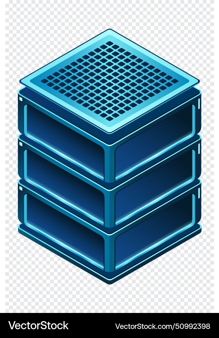 Isometric futuristic server database vector image