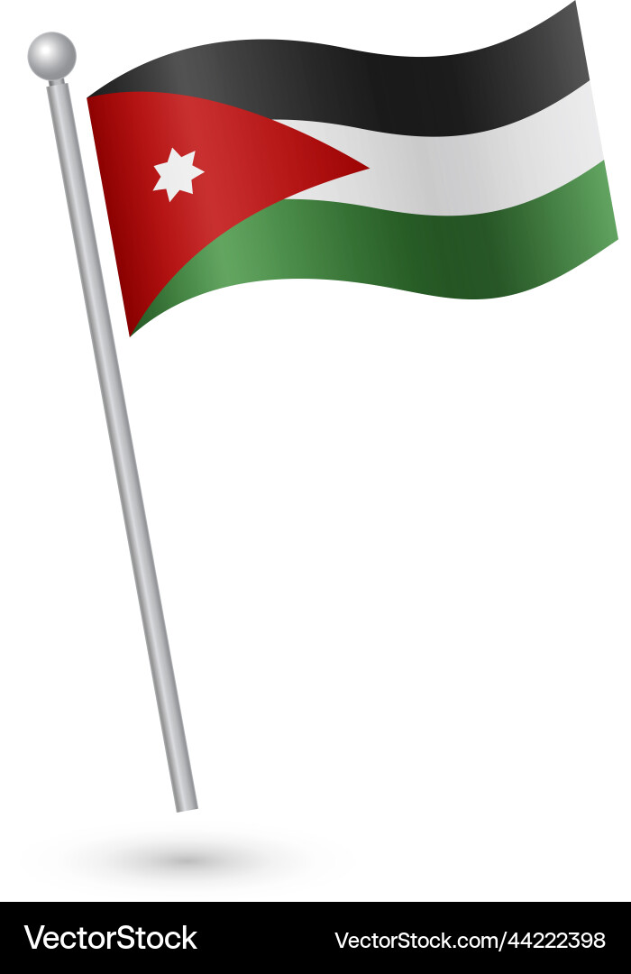 Jordan national flag Vector Image