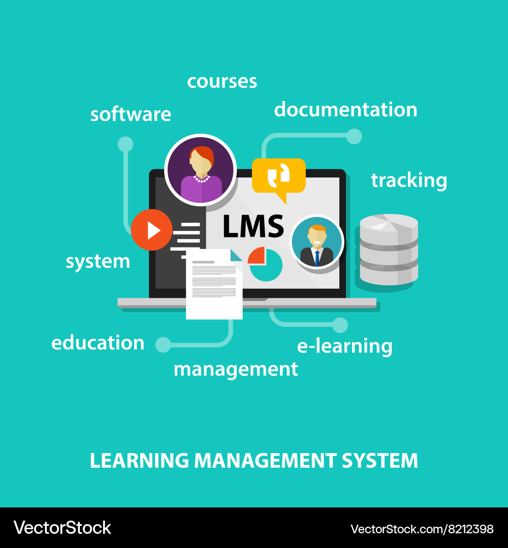 Learning Management System vector image