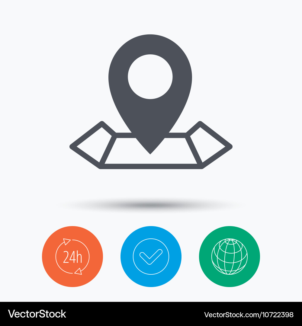 Location icon map pointer sign vector image