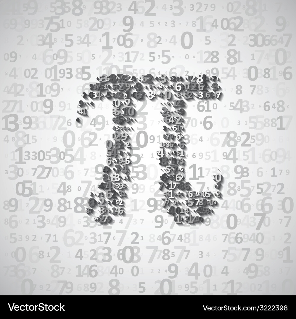 Mathematical constant pi vector image