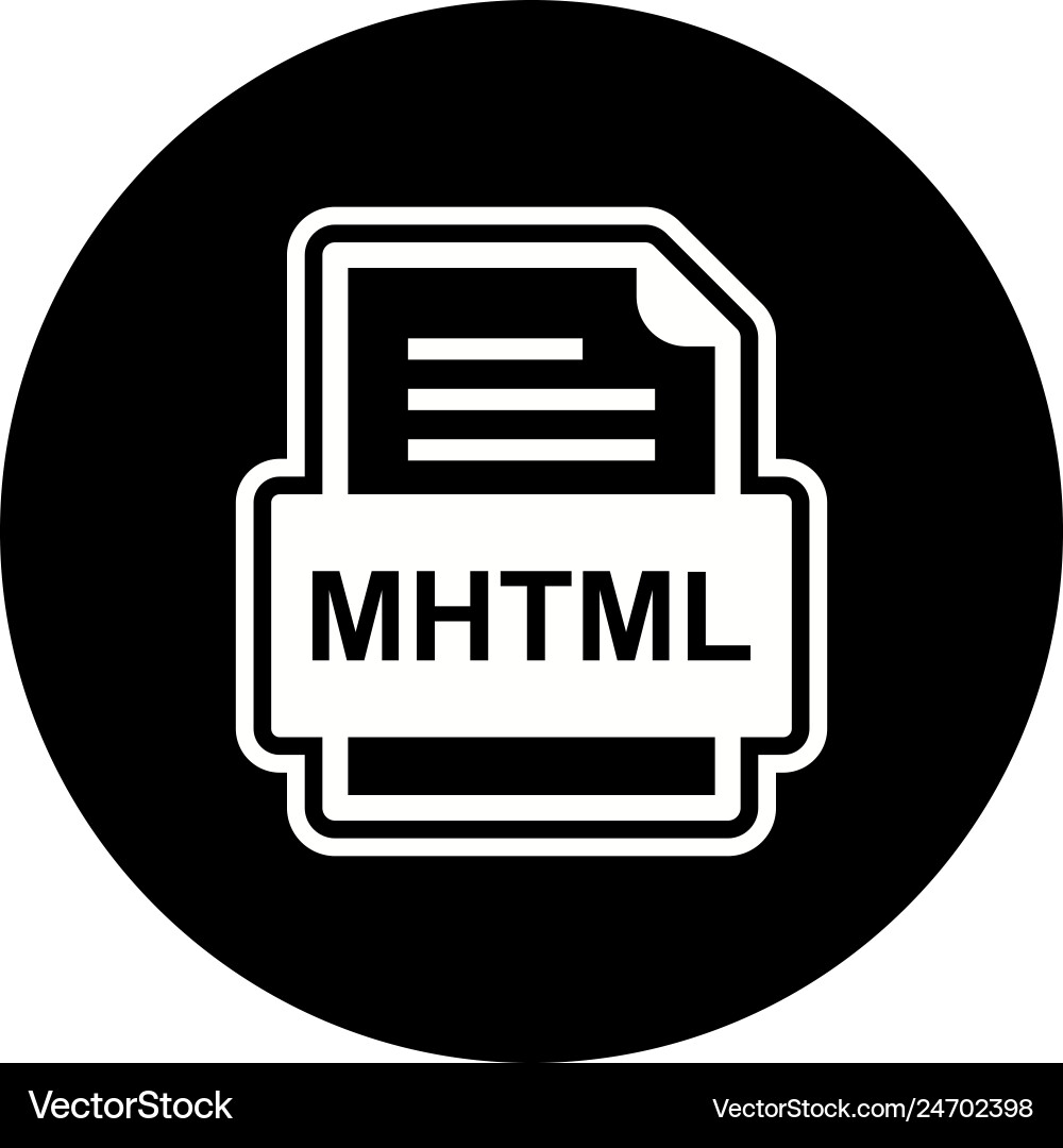 Mhtml file document icon Vector Image