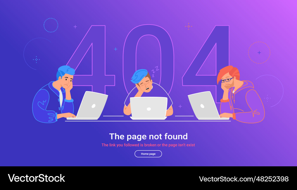 Page not found 404 error Page not found 404 error vector image