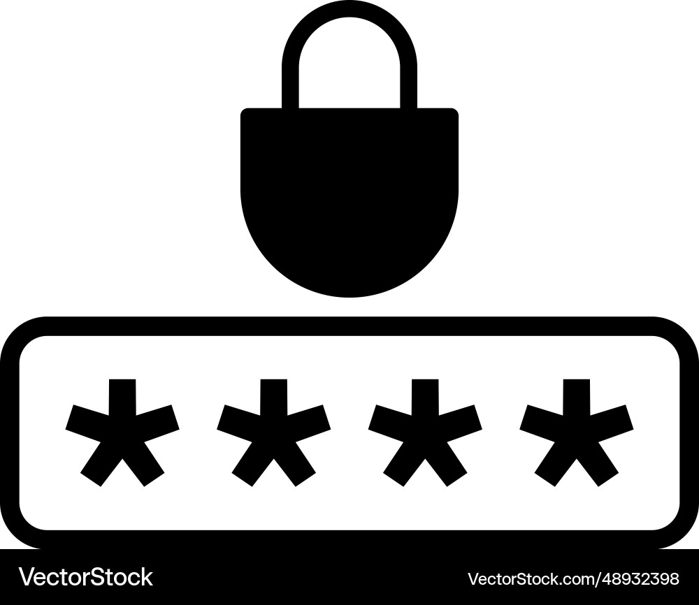 Password icon secure Vector Image