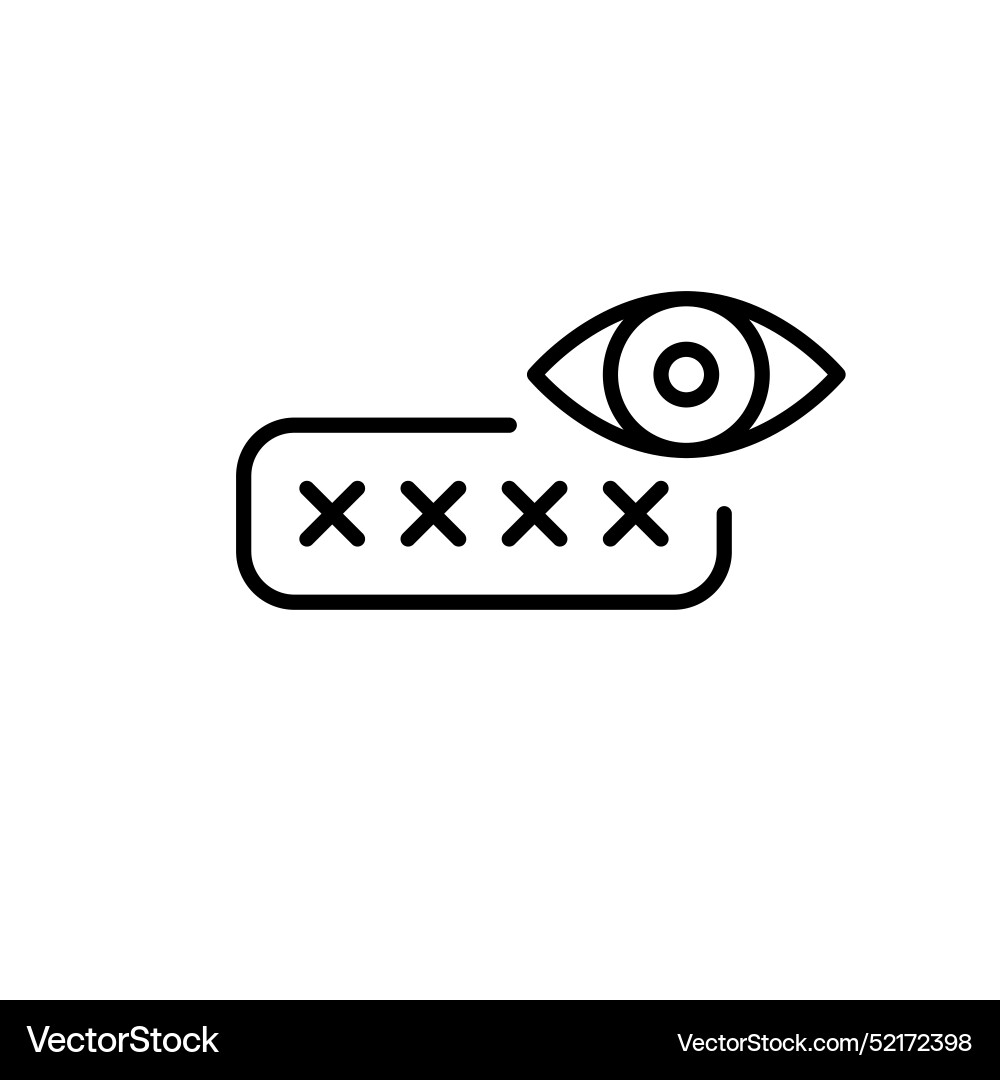 Password input box hidden characters and eye Password input box hidden characters and eye vector image