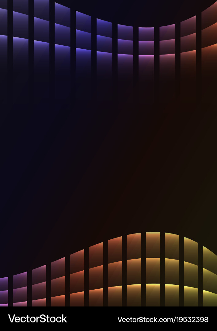 Rainbow abstract pixel curve background vector image