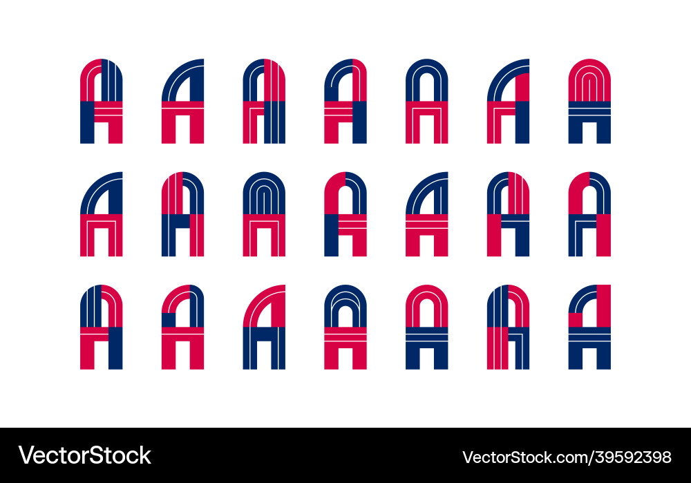Retro Initial Monogram A Vector Image