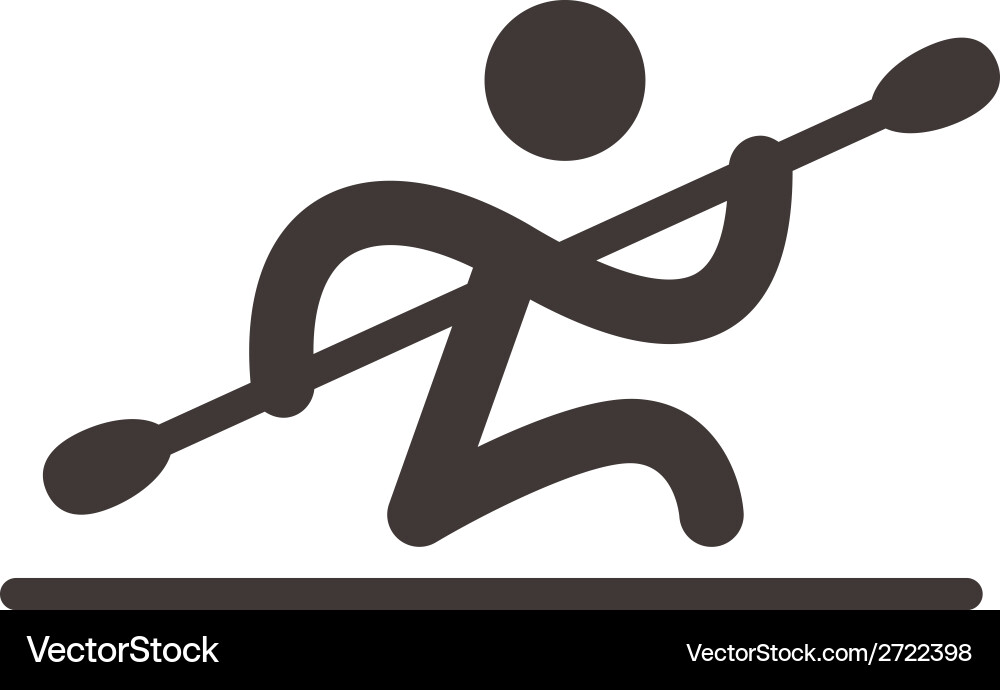 Rowing and canoeing icon vector image