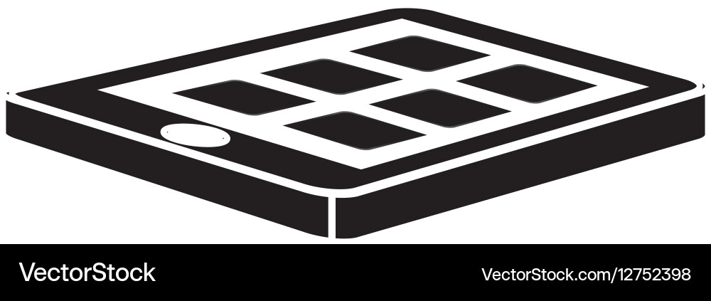 Smarthphone with app thumbnails on screen icon vector image