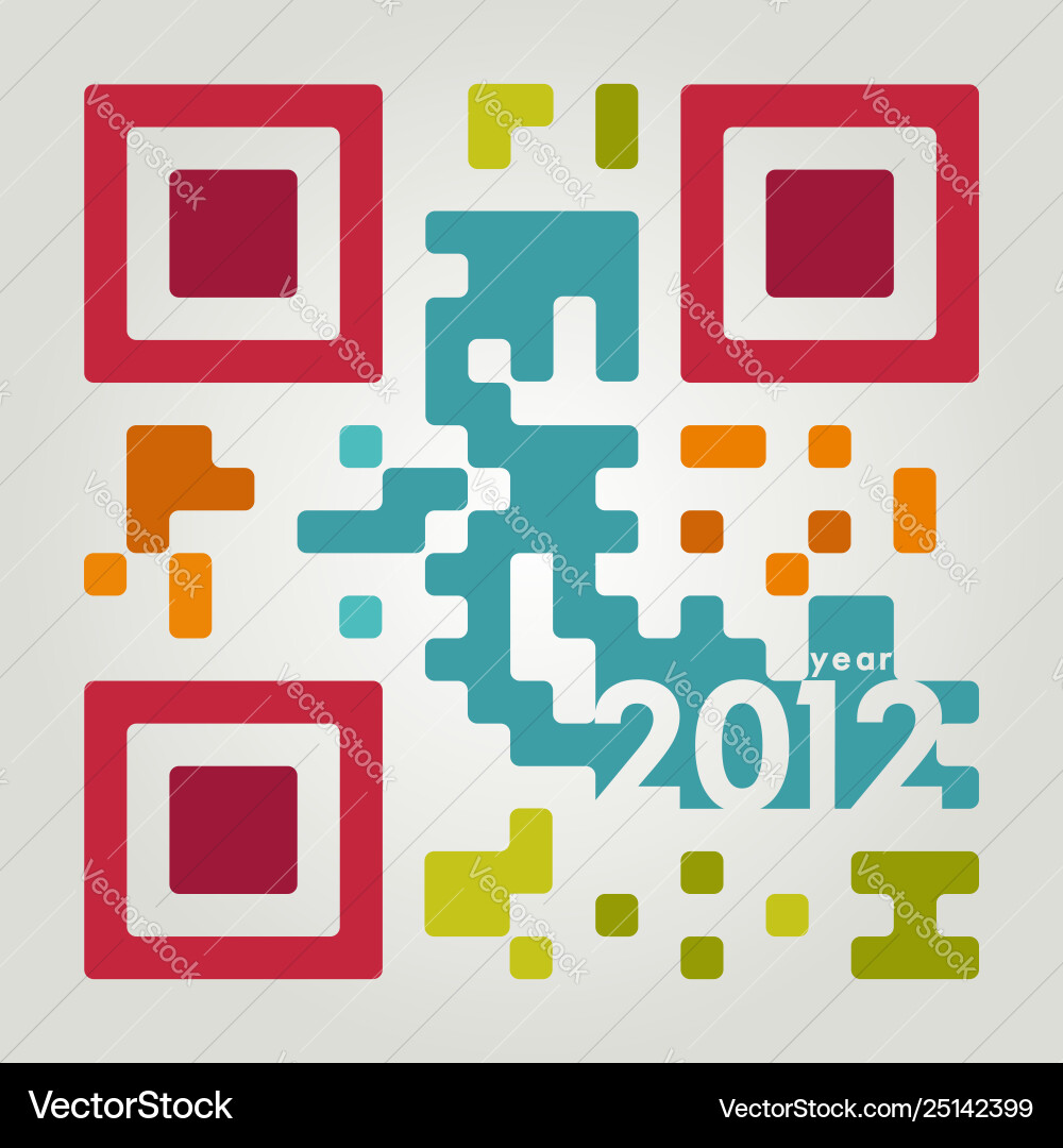 2012 qr code 2012 qr code vector image