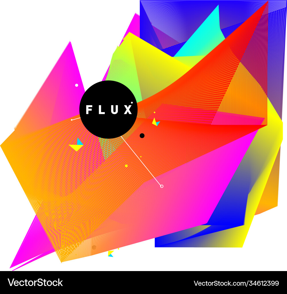 3d colorful wave background dynamic flux effect Vector Image